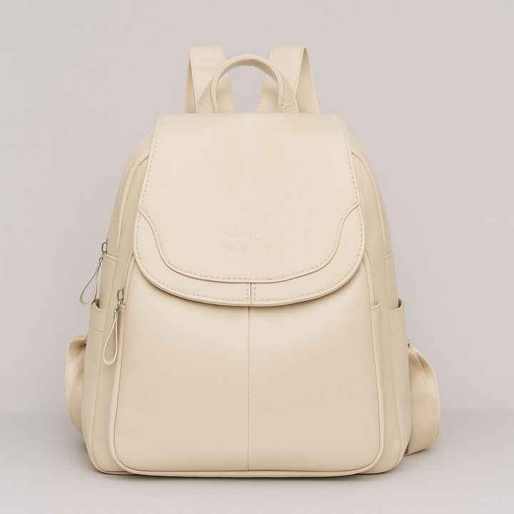 Anti-Theft Leather Backpack – Stylish and Secure for Women