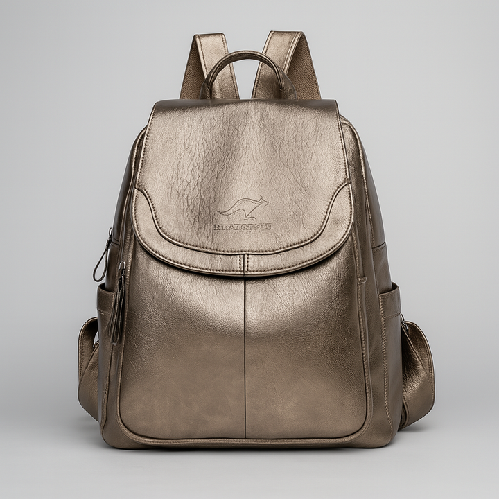 Anti-Theft Leather Backpack – Stylish and Secure for Women