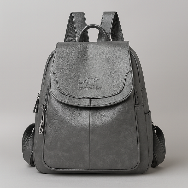Anti-Theft Leather Backpack – Stylish and Secure for Women