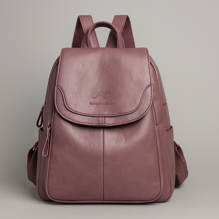 Anti-Theft Leather Backpack – Stylish and Secure for Women