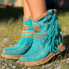Boho Western Boots with Fringes