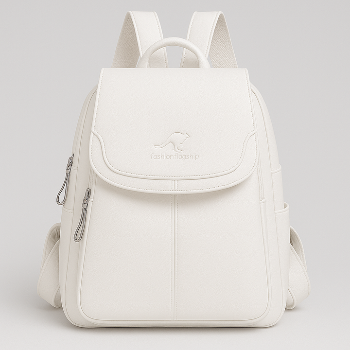 Anti-Theft Leather Backpack – Stylish and Secure for Women