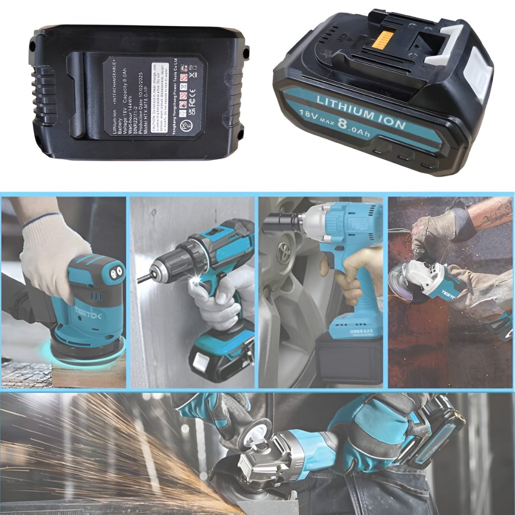 2 נ8.0Ah 18 V Replacement Batteries + Charger