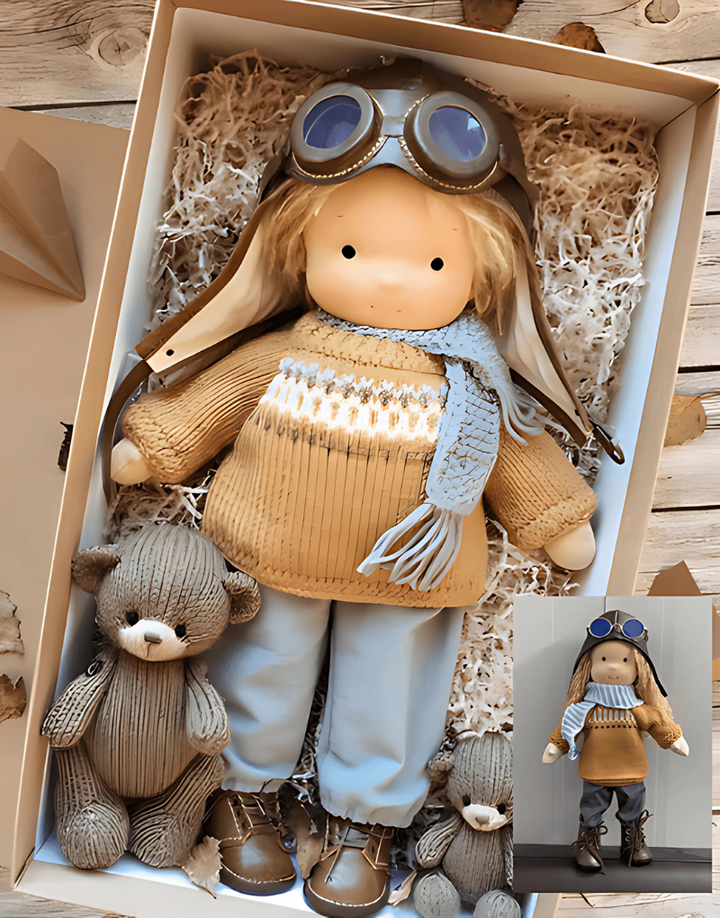 Handmade Waldorf Cuddly Doll – Natural, Soft, and Imaginative