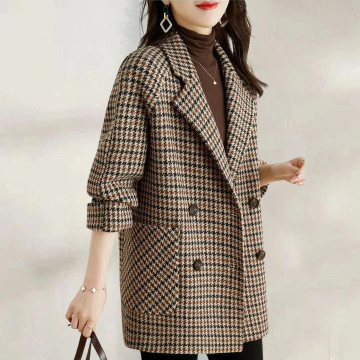 Women’s Coat with Classic Double-Breasted Design