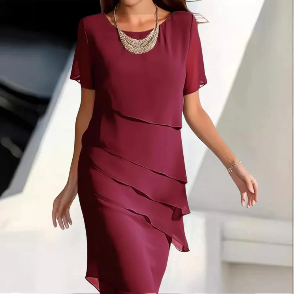 Women’s Chiffon Midi Dress – Effortless Style and Comfort