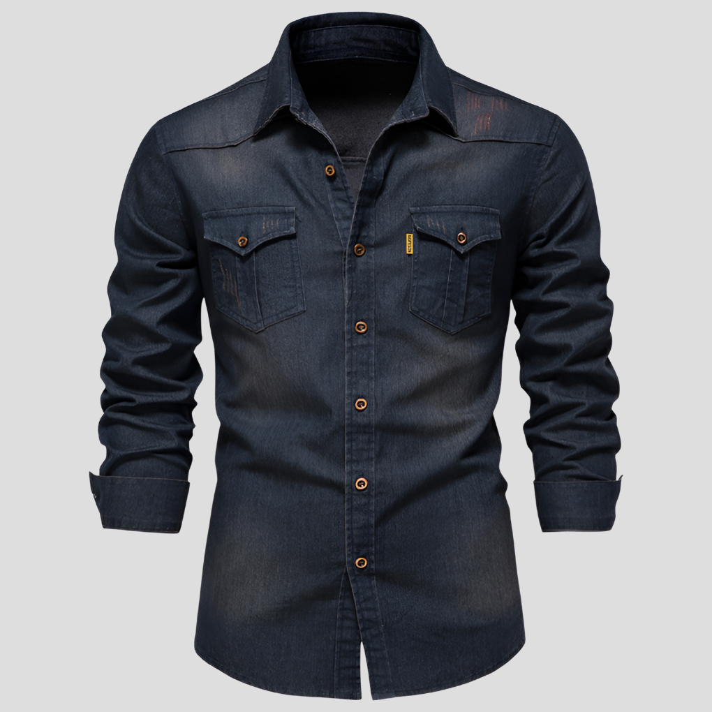 Men’s Long-Sleeve Denim Shirt