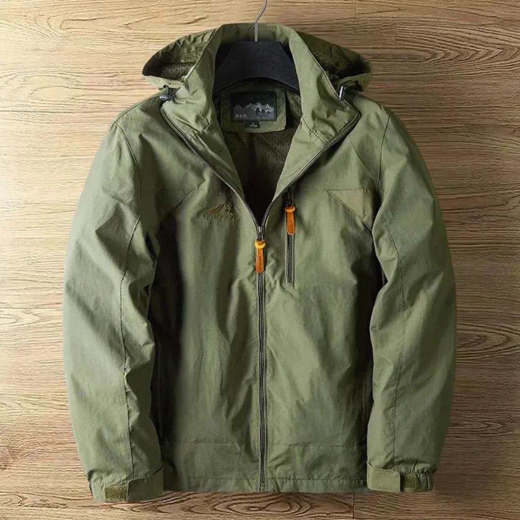 Men’s Water-resistant Breathable Outdoor Jacket with Hood