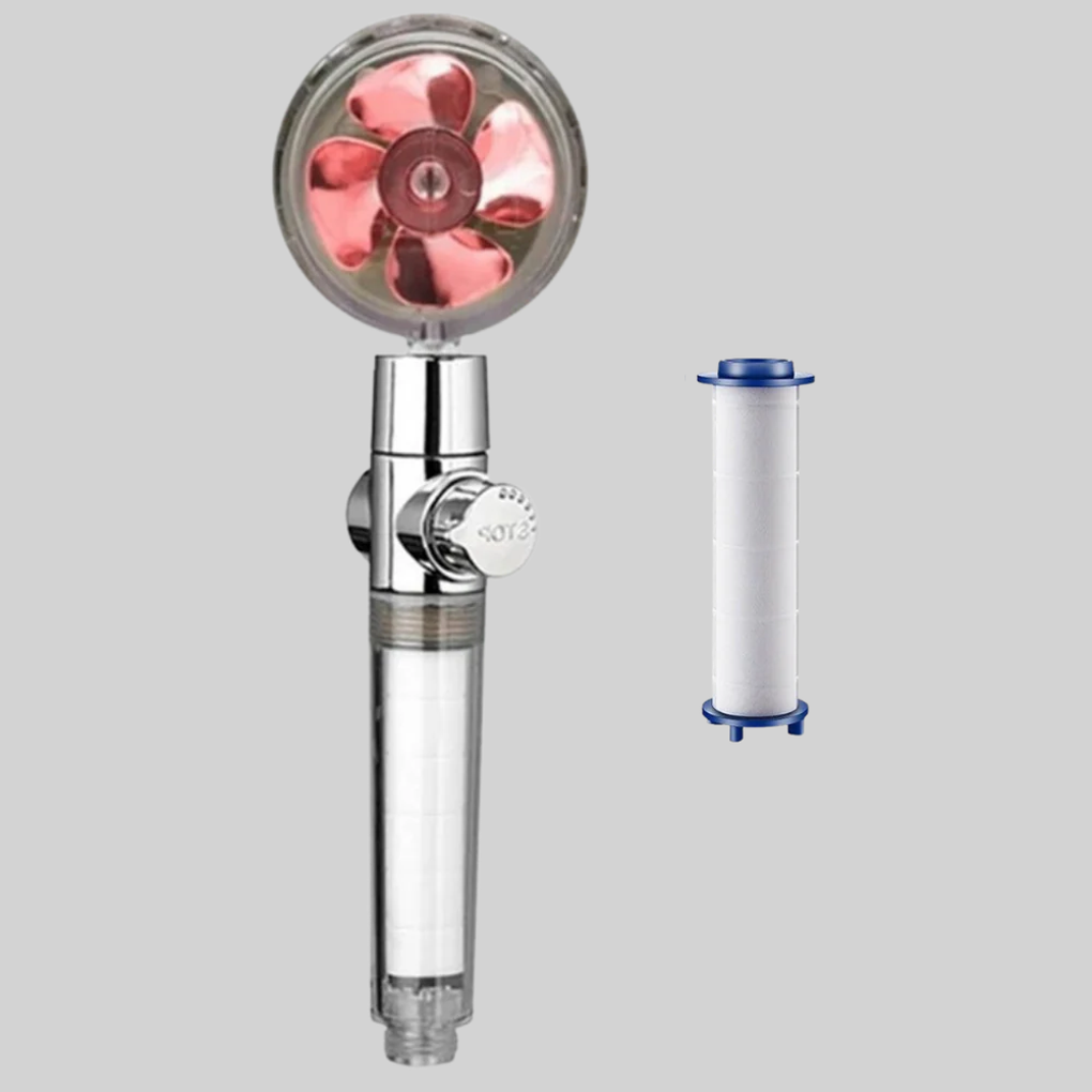 Shower Head with Rotating Propeller  High-Pressure Rain Effect