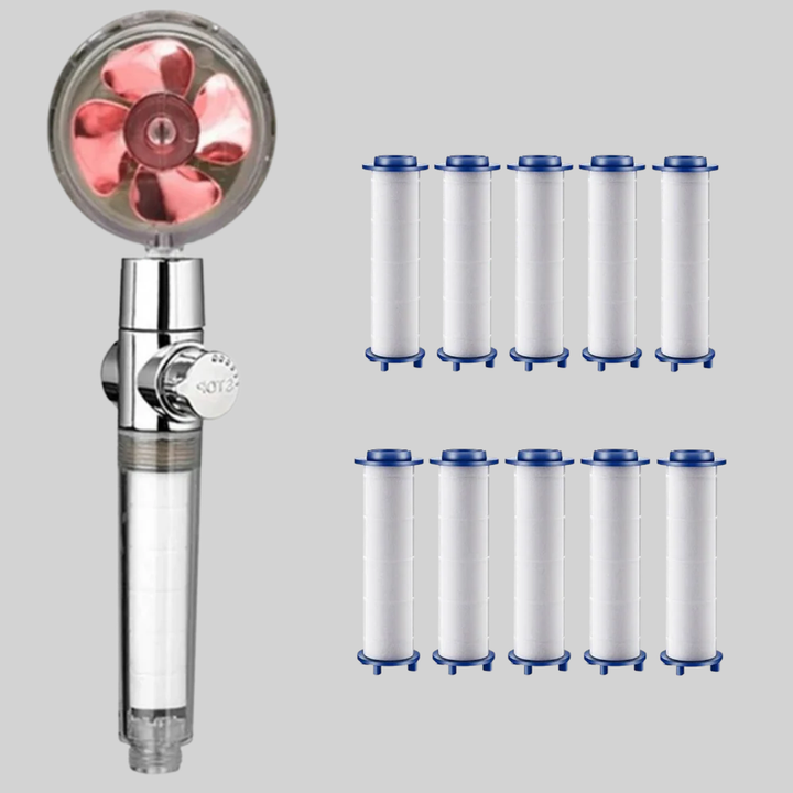 Shower Head with Rotating Propeller  High-Pressure Rain Effect