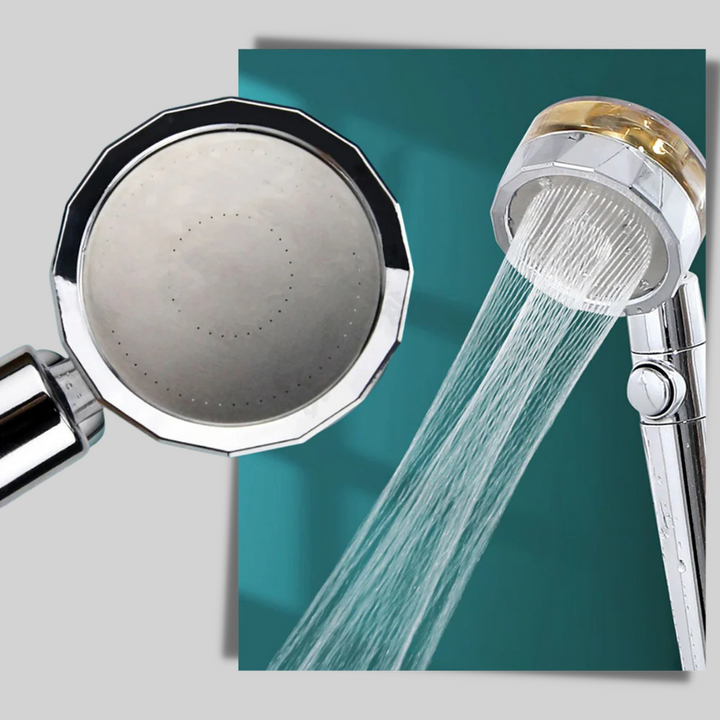 Shower Head with Rotating Propeller  High-Pressure Rain Effect