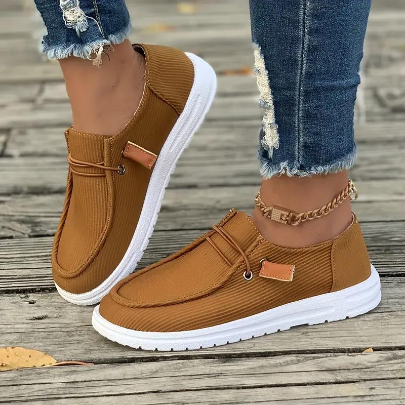 Women’s Low-Top Lace-Up Shoes with Textured Upper