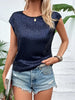 Women’s Summer Blouse with Short Sleeves and Sequin Detail
