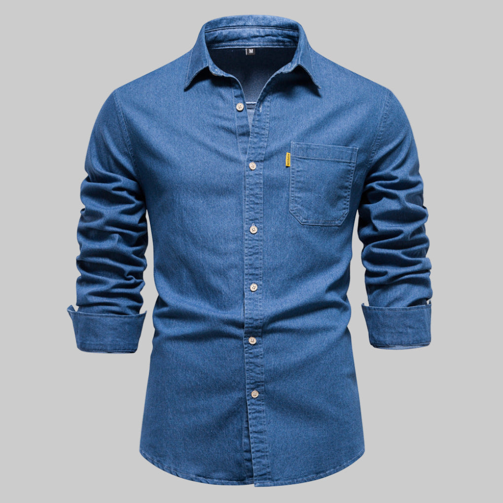 Men’s Long-Sleeve Denim Shirt