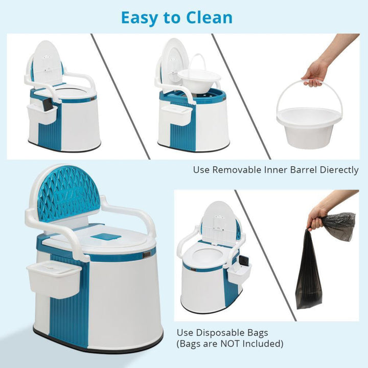 Outdoor And Indoor Portable Toilet For Adults And Elderly 5