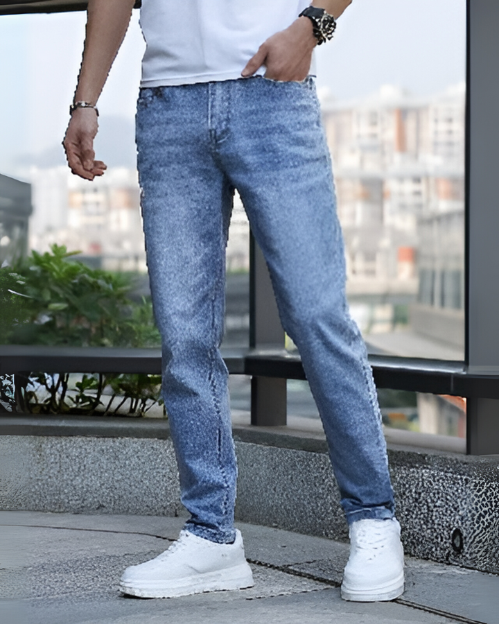 Plain Color Casual Men's Jeans