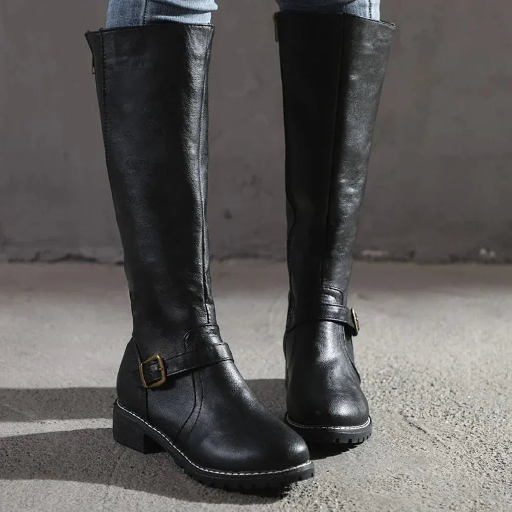 Women’s Elegant Leather Boots – Timeless Style and All-Day Comfort