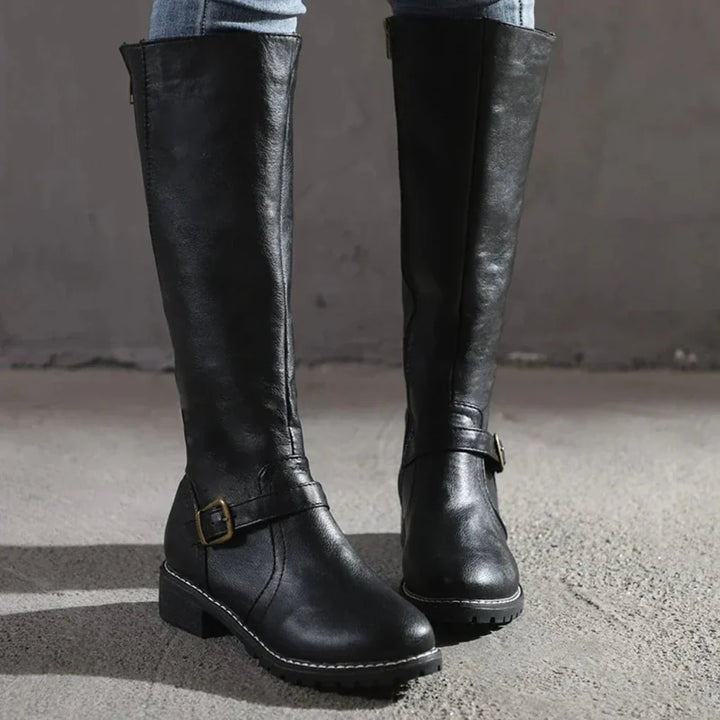 Women’s Elegant Leather Boots – Timeless Style and All-Day Comfort