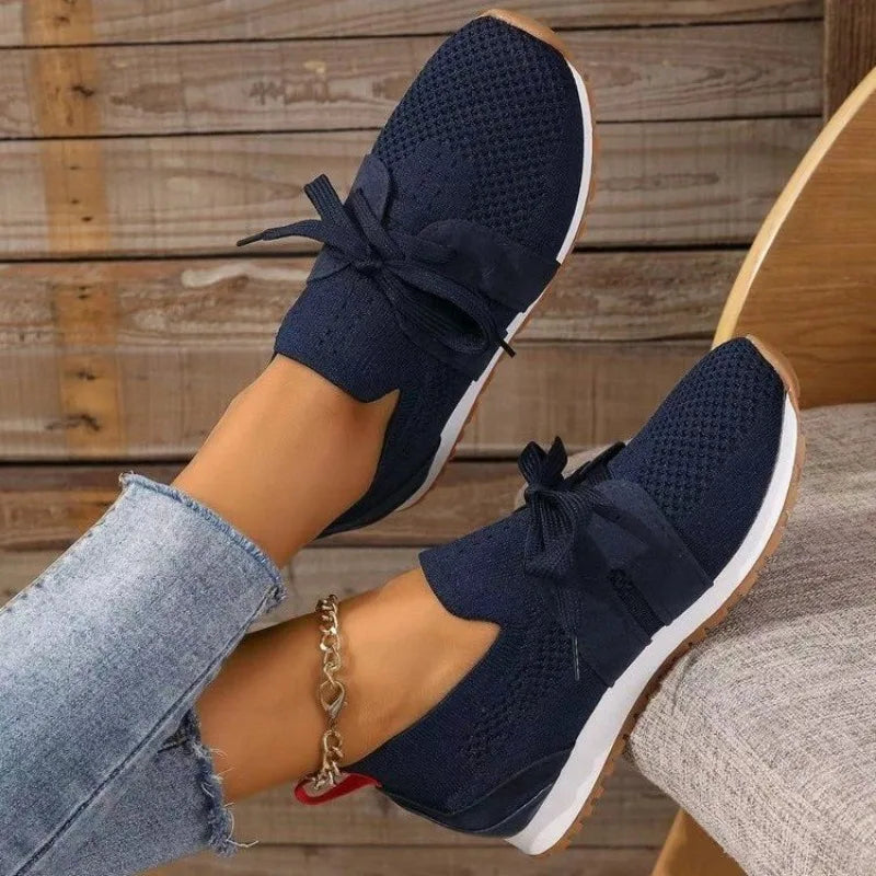 Women’s Mesh Lace-Up Sneakers for Summer