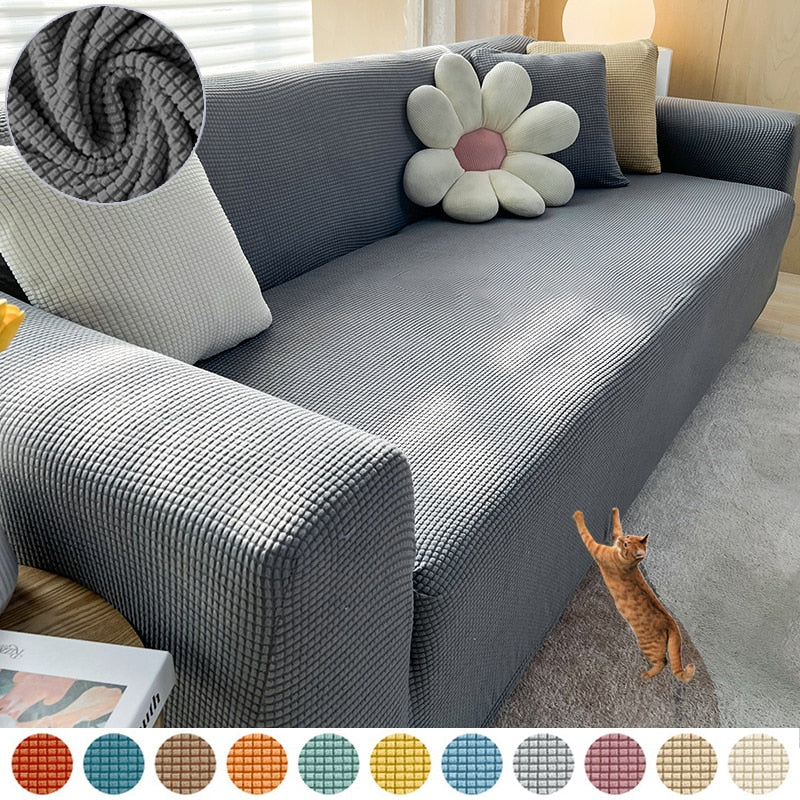 Textured Stretch Sofa Cover – Stylish Protection for Your Sofa
