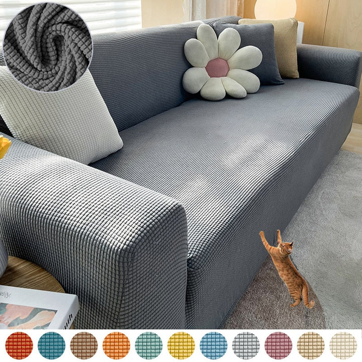 Textured Stretch Sofa Cover – Stylish Protection for Your Sofa