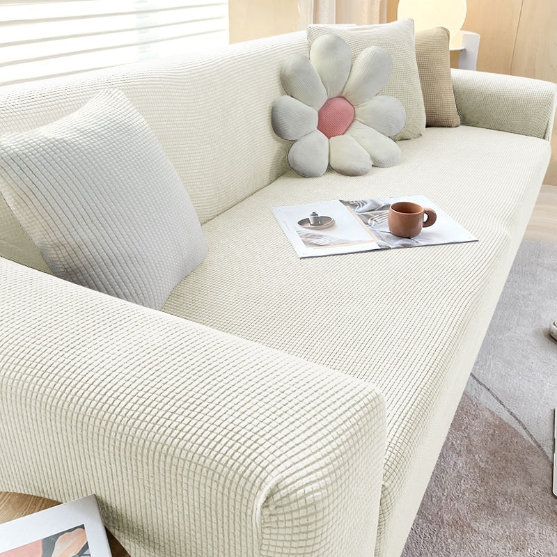 Textured Stretch Sofa Cover – Stylish Protection for Your Sofa