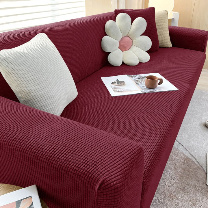 Textured Stretch Sofa Cover – Stylish Protection for Your Sofa
