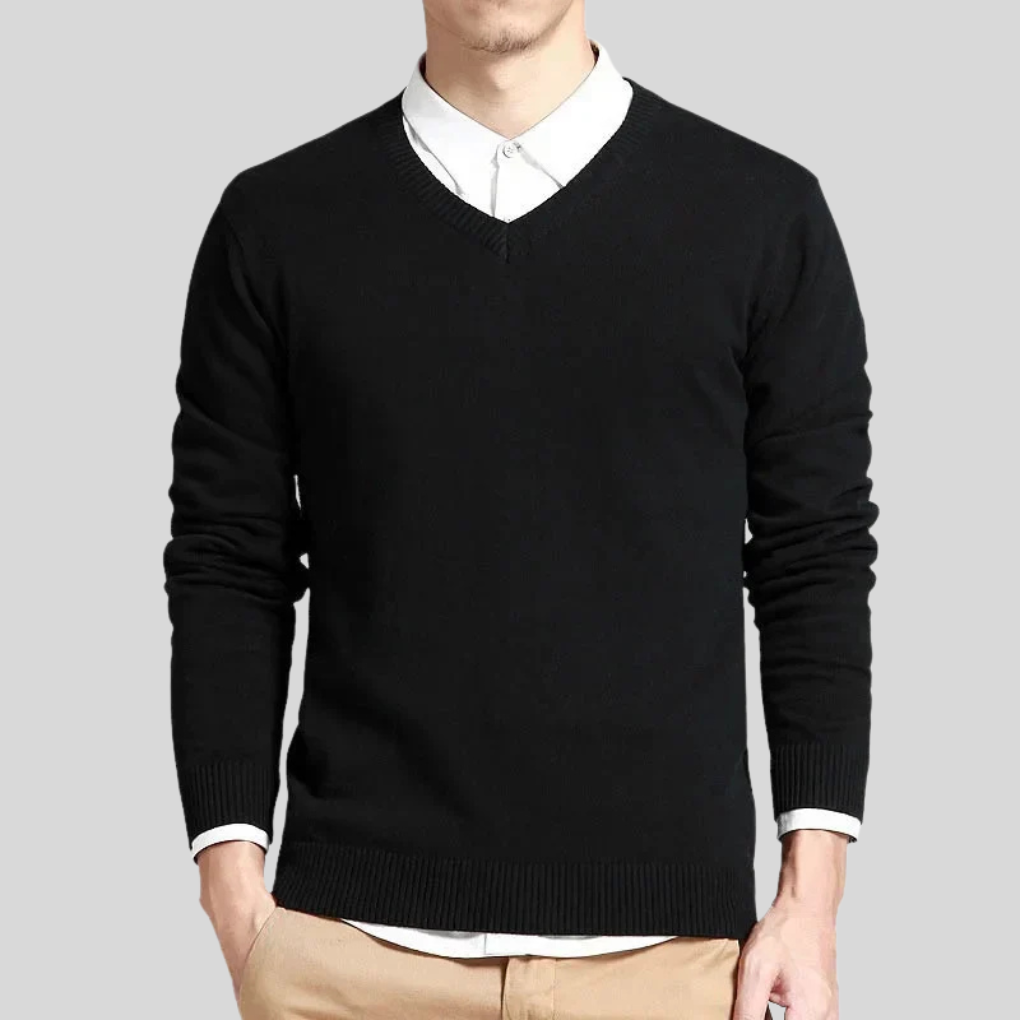 Men’s V-Neck Cotton Sweater