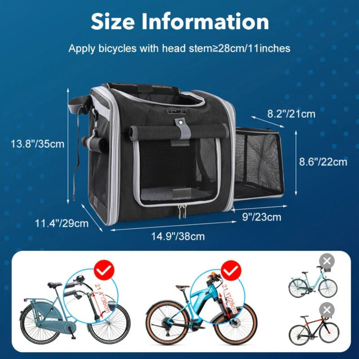 Expandable Pet Bicycle Basket