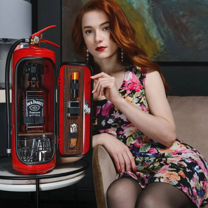 Hidden Fire Extinguisher Mini-Bar