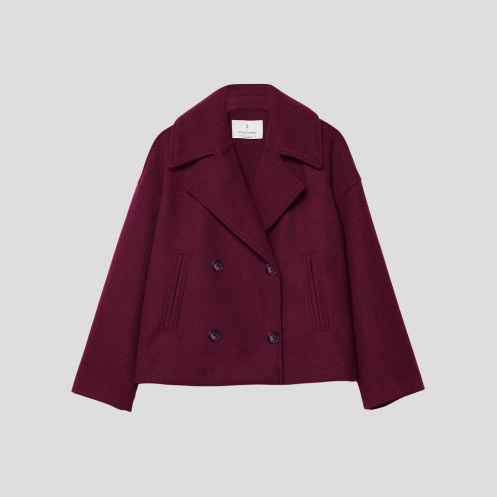 Chic Double-Breasted Short Coat – Elegant & Timeless