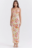 Women's Floral Maxi Dress Dress with Bodycon and Sleeveless
