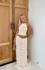 Women's Two-Piece Halter Top and Tiered Maxi Skirt Set