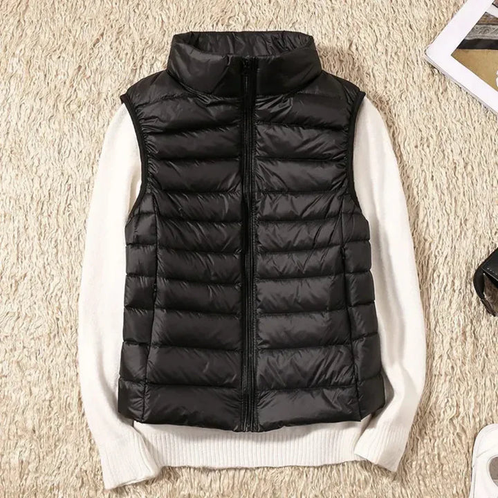 Wind-resistant Women's Bodywarmer with Zipper