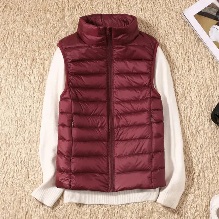 Wind-resistant Women's Bodywarmer with Zipper