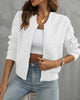 Summer Bomber Jacket with Zipper for Women