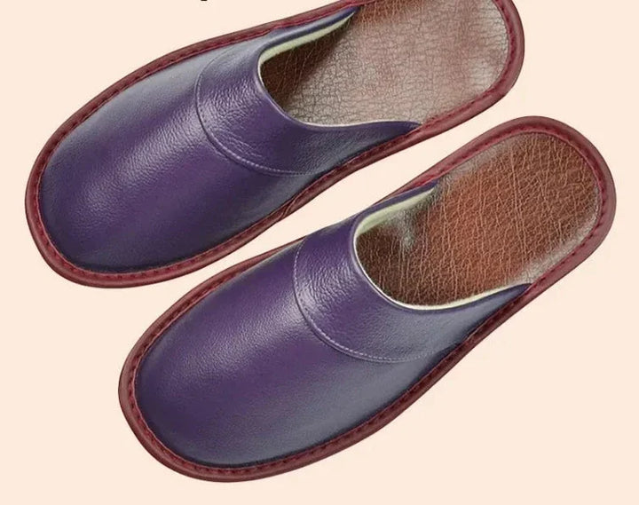 Non-Slip Comfort Genuine Leather Indoor Slippers