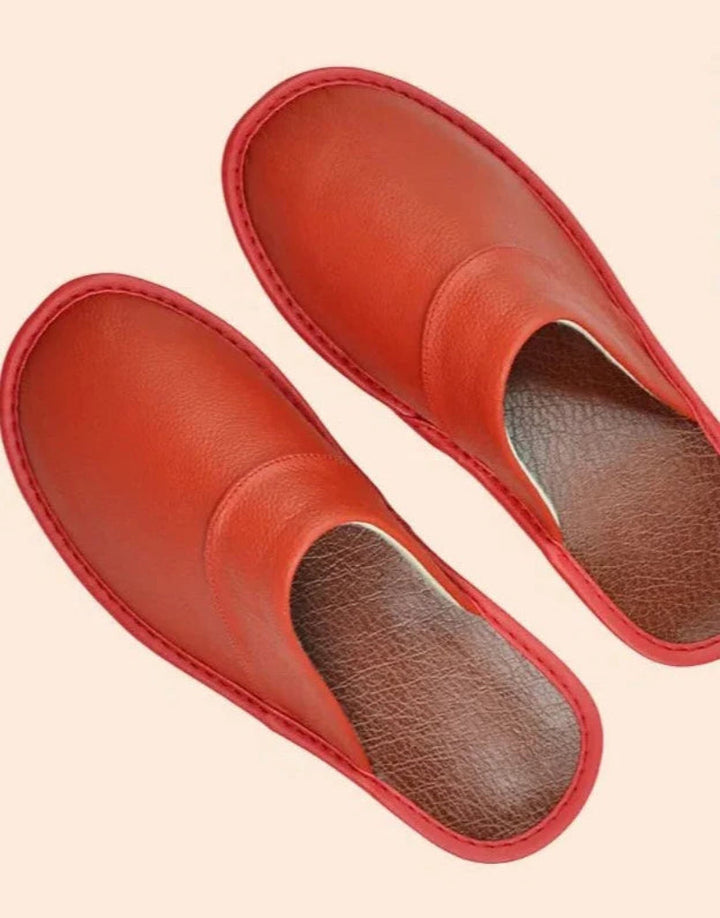 Non-Slip Comfort Genuine Leather Indoor Slippers
