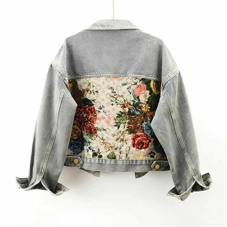 Women’s Floral Denim Jacket