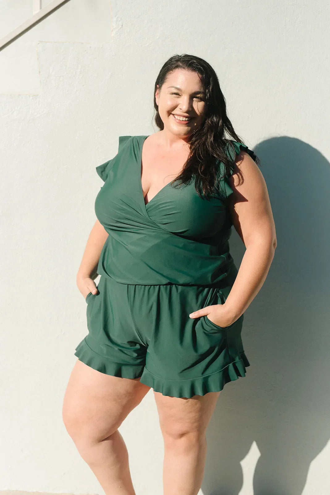 Women's Wrap-Style Swimsuit Romper