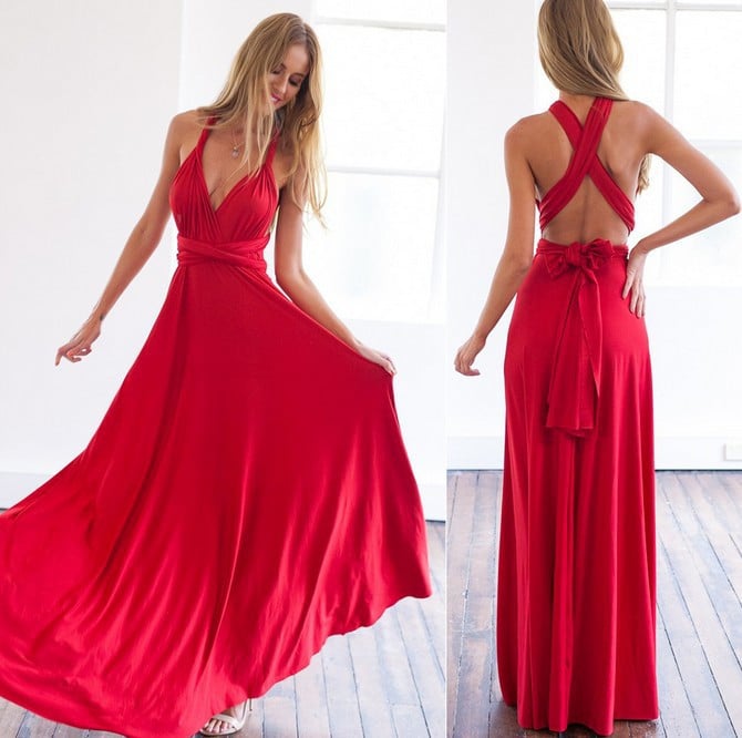Women’s Maxi Dress with Convertible Straps