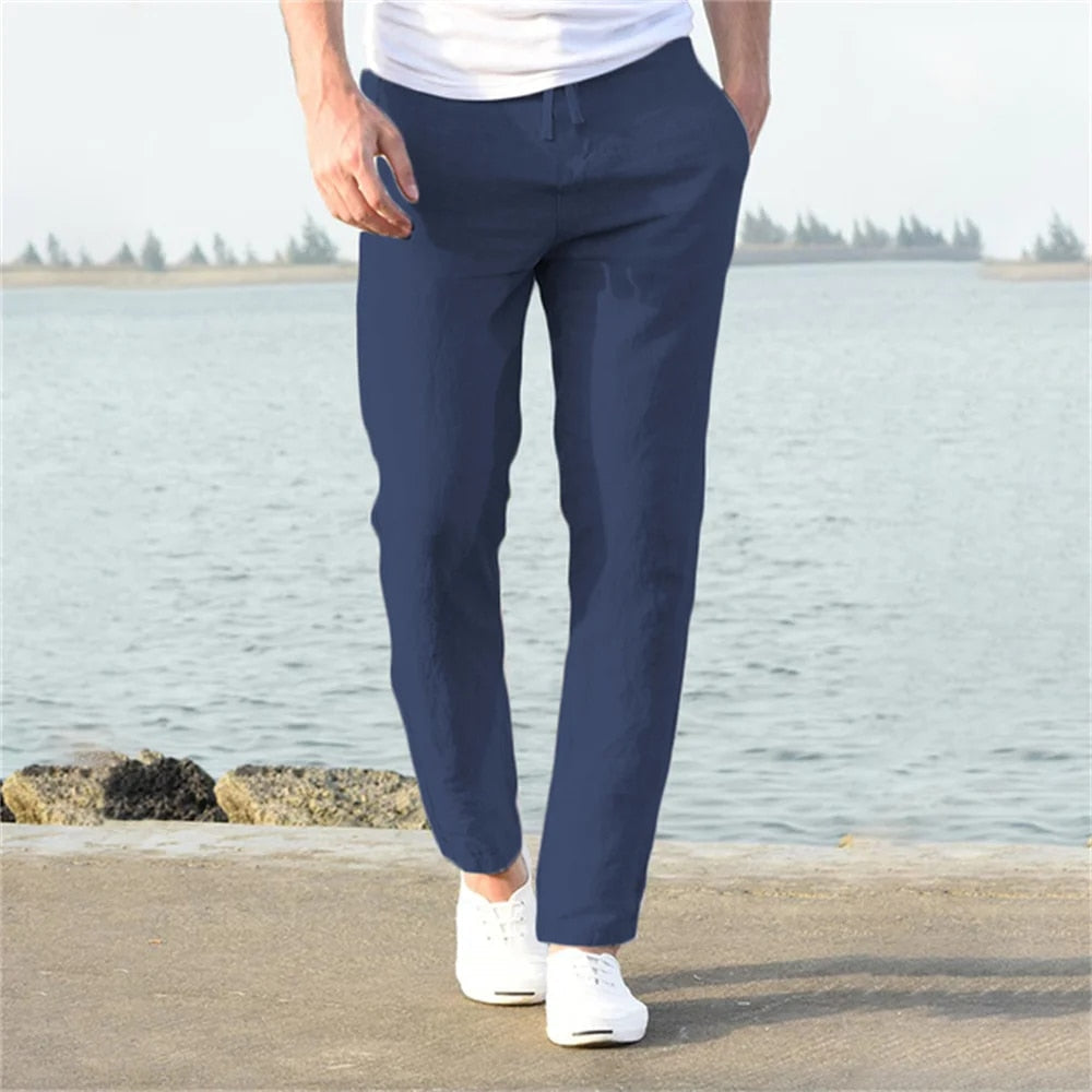 Men's Linen Trousers  Casual Style for Warm Days