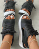 Women’s Open-Toe Sandals with Chunky Platform Sole and Mesh Upper