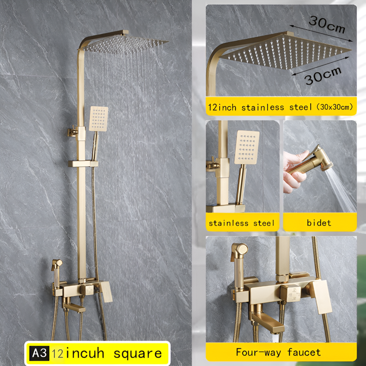 AquaFlow Rain Shower Set