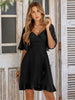 Women’s Wrap-Style Mini Dress with Ruffles