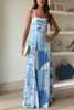 Women’s Summer Maxi Dress with Square Neckline and Straps