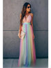 Women’s Long Summer Dress with Colorful Pattern