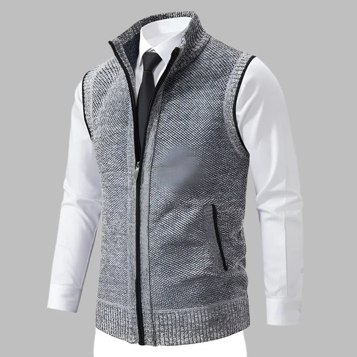 Men’s Full-Zip Knit Sweater Vest