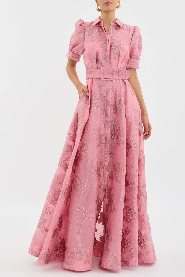 Women’s Maxi Dress with Puff Sleeves