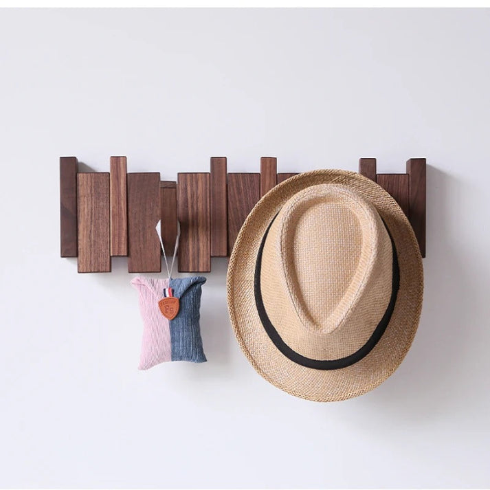 Piano-Inspired Wooden Coat Rack – A Touch of Musical Charm for Your Home